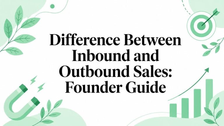 Comparison of inbound and outbound sales strategies for founders.